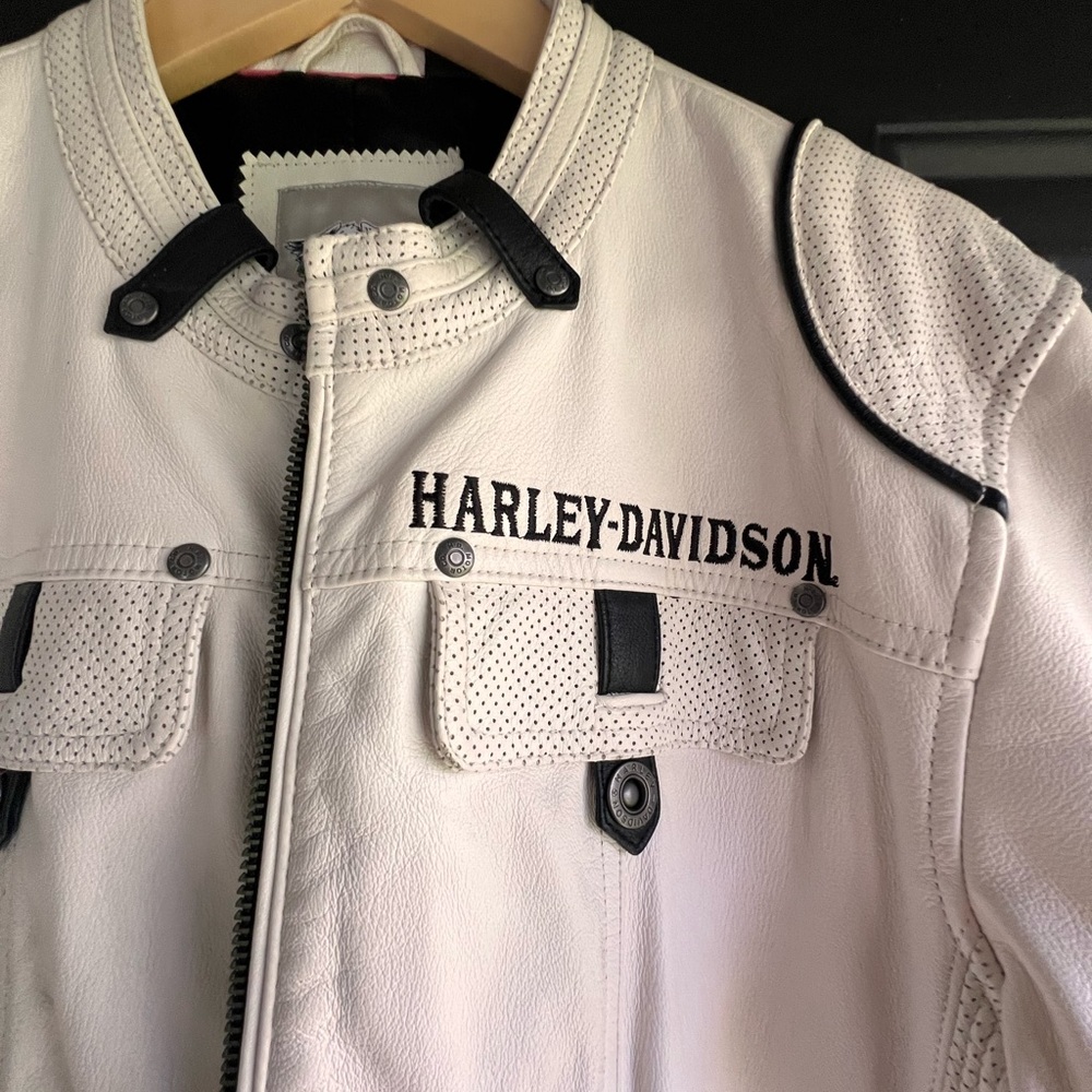 Harley-Davidson White Leather Jacket